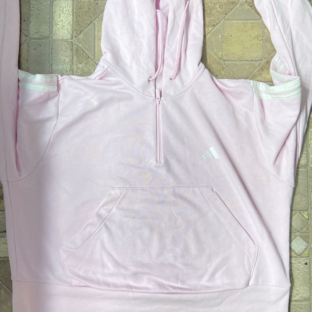 Adidas Soft Pink Zip-Up Hoodie - Picture 5 of 6